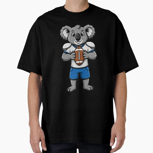 Koala Football Mascot Sports Player T-Shirt - Aesthetic Graphic for Adults - T-Shirt, Sweatshirt, Hoodie