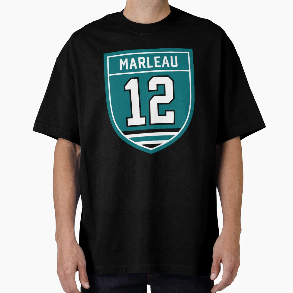 Marleau 12 Emblem T-Shirt - Unique Graphic for Adults - T-Shirt, Sweatshirt, Hoodie