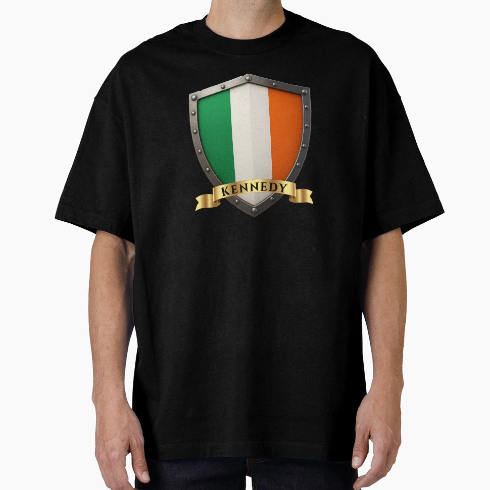 Kennedy Ireland Family Name Shield T-Shirt - Custom Art Print for Adults - T-Shirt, Sweatshirt, Hoodie