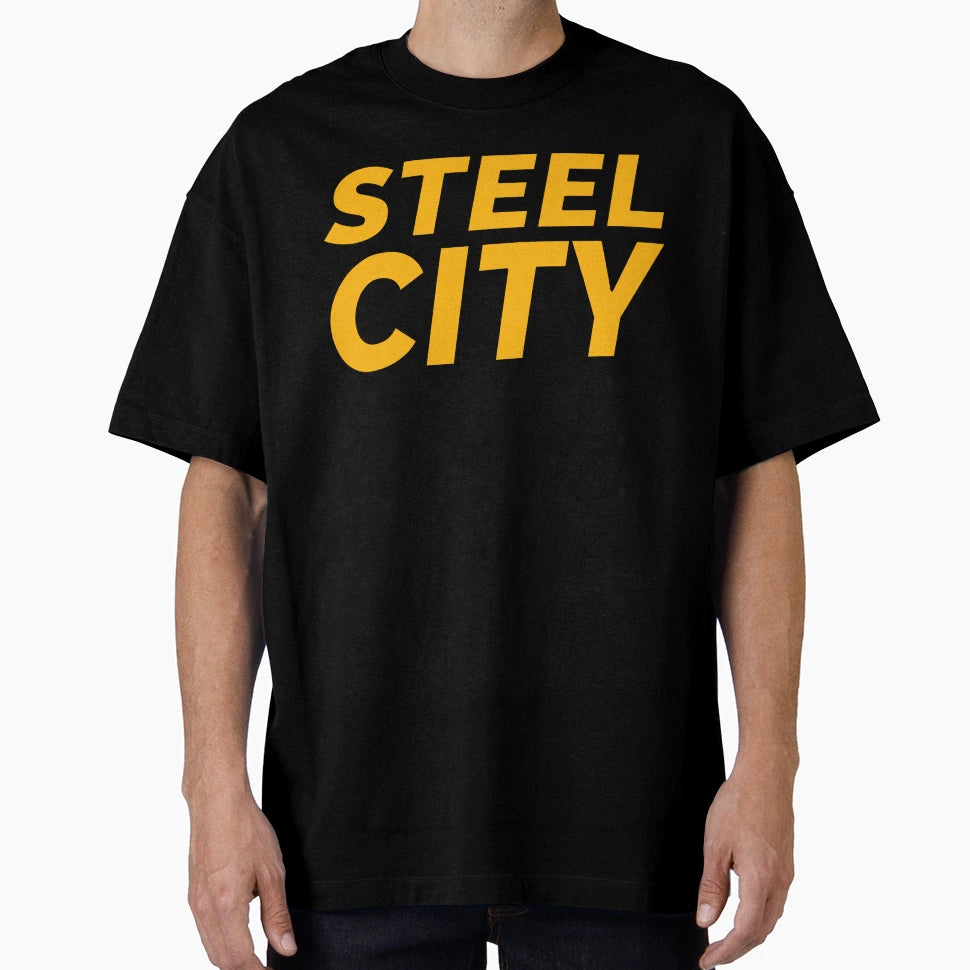 Steel City Yellow Black T-Shirt - Aesthetic Graphic Men Women - T-Shirt, Sweatshirt, Hoodie