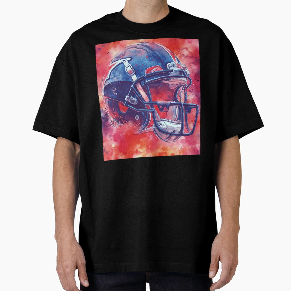 American Football Helmet Colorful T-Shirt - Custom Art Print Men Women - T-Shirt, Sweatshirt, Hoodie