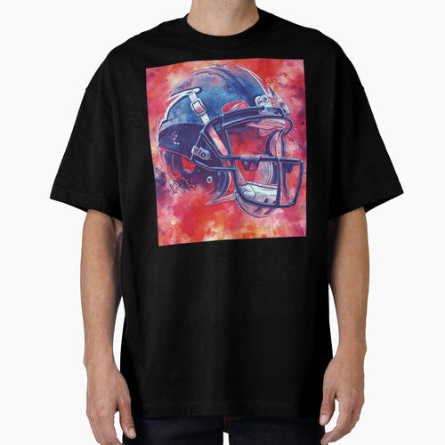 American Football Helmet Colorful T-Shirt - Custom Art Print Men Women - T-Shirt, Sweatshirt, Hoodie