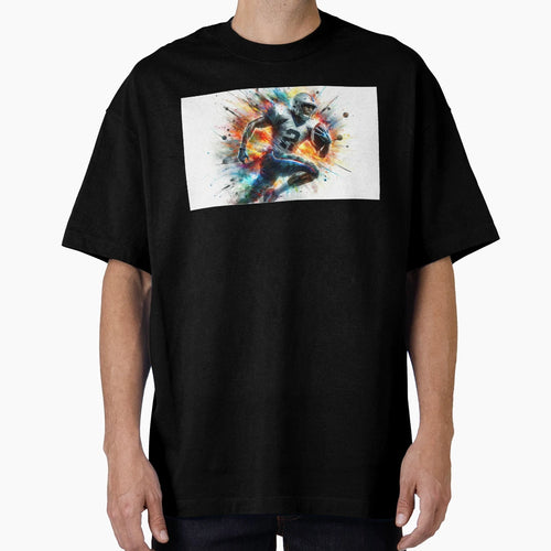 American Football Player Watercolor T-Shirt - Custom Art Print for Adults - T-Shirt, Sweatshirt, Hoodie