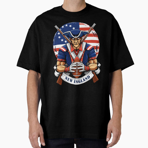 New England Football Colonial T-Shirt - Fun Novelty Design for Adults - T-Shirt, Sweatshirt, Hoodie