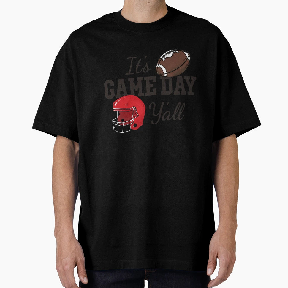 Football Its Game Day Yall T-Shirt - Aesthetic Graphic Unisex - T-Shirt, Sweatshirt, Hoodie