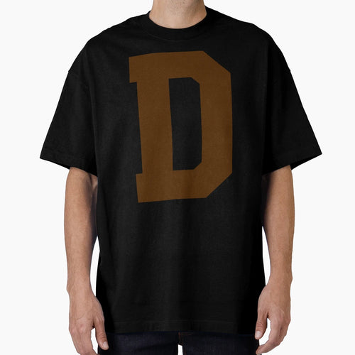 Alphabet Brown D Sports Letter D T-Shirt - Novelty Apparel Unisex - T-Shirt, Sweatshirt, Hoodie