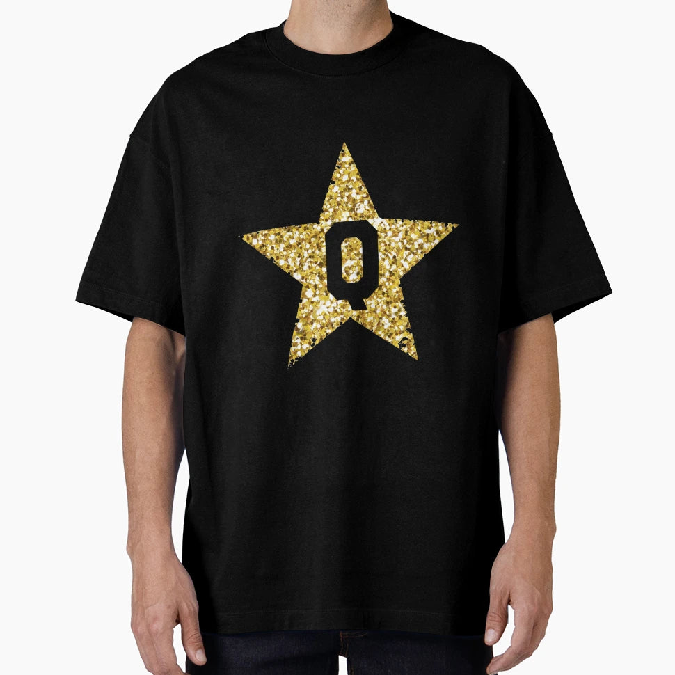 Q Gold Star T-Shirt - Trendy Graphic for Adults - T-Shirt, Sweatshirt, Hoodie