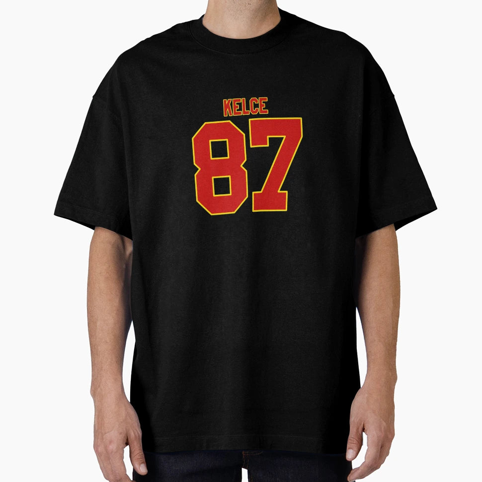 Kelce 87 Kansas City Football T-Shirt - Custom Art Print Unisex - T-Shirt, Sweatshirt, Hoodie