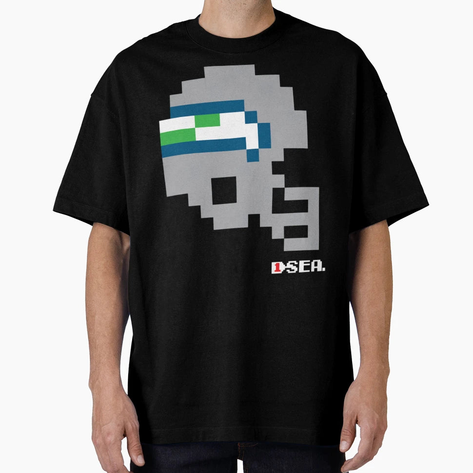 Sea Seahawks Tecmo Bowl Helmet T-Shirt - Unique Graphic for Adults - T-Shirt, Sweatshirt, Hoodie