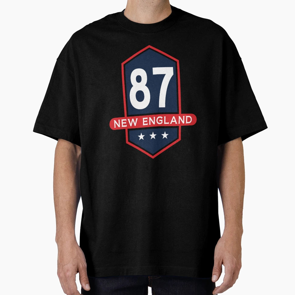 New England 87 Emblem T-Shirt - Trendy Graphic Men Women - T-Shirt, Sweatshirt, Hoodie