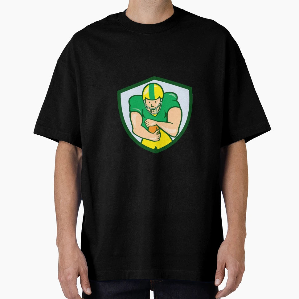 American Football Running Back Shield T-Shirt - Custom Art Print Men Women - T-Shirt, Sweatshirt, Hoodie