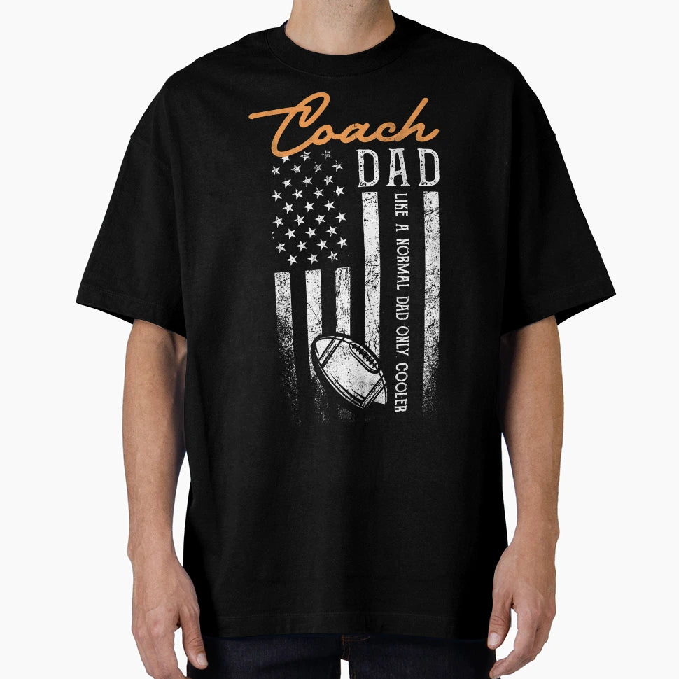 Football Coach Dad T-Shirt - Minimalist Print Men Women - T-Shirt, Sweatshirt, Hoodie