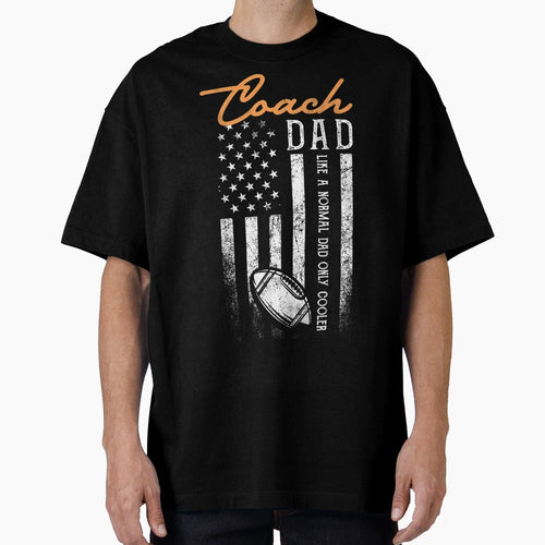 Football Coach Dad T-Shirt - Minimalist Print Men Women - T-Shirt, Sweatshirt, Hoodie