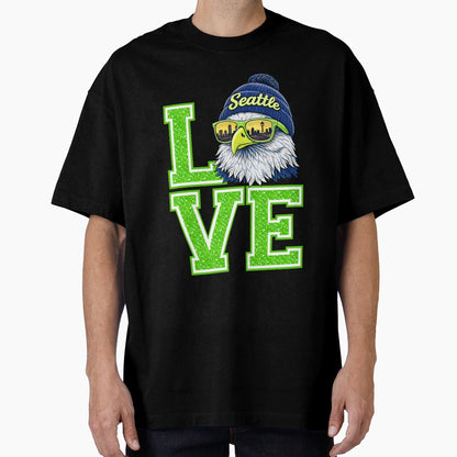 Love Seattle Eagle City Spirit T-Shirt - Casual Everyday Wear for Adults - T-Shirt, Sweatshirt, Hoodie