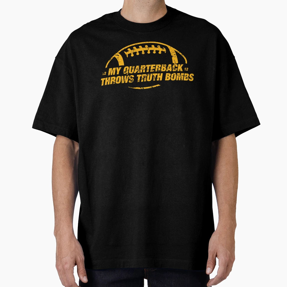 Green Bay My Quarterback Throws T-Shirt - Custom Art Print for Adults - T-Shirt, Sweatshirt, Hoodie