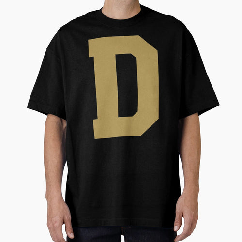 Alphabet Gold D Sports Letter D T-Shirt - Minimalist Print Unisex - T-Shirt, Sweatshirt, Hoodie