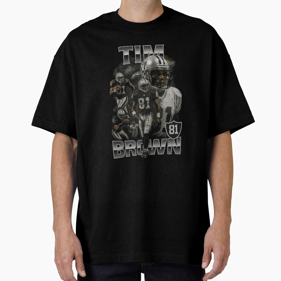 Tim Brown Raiders Legacy Collage T-Shirt - Custom Art Print for Adults - T-Shirt, Sweatshirt, Hoodie