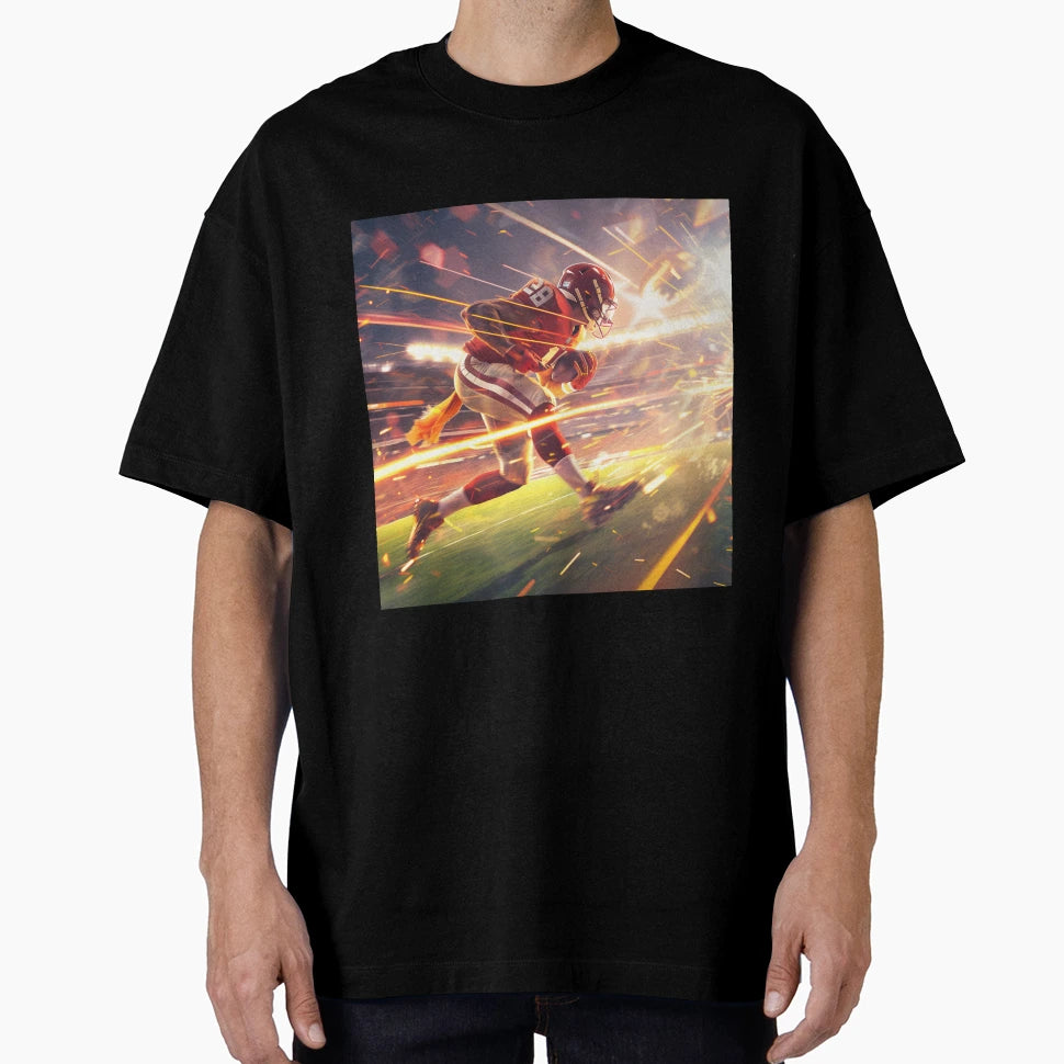 Dynamic Football Player Motion T-Shirt - Custom Art Print Unisex - T-Shirt, Sweatshirt, Hoodie