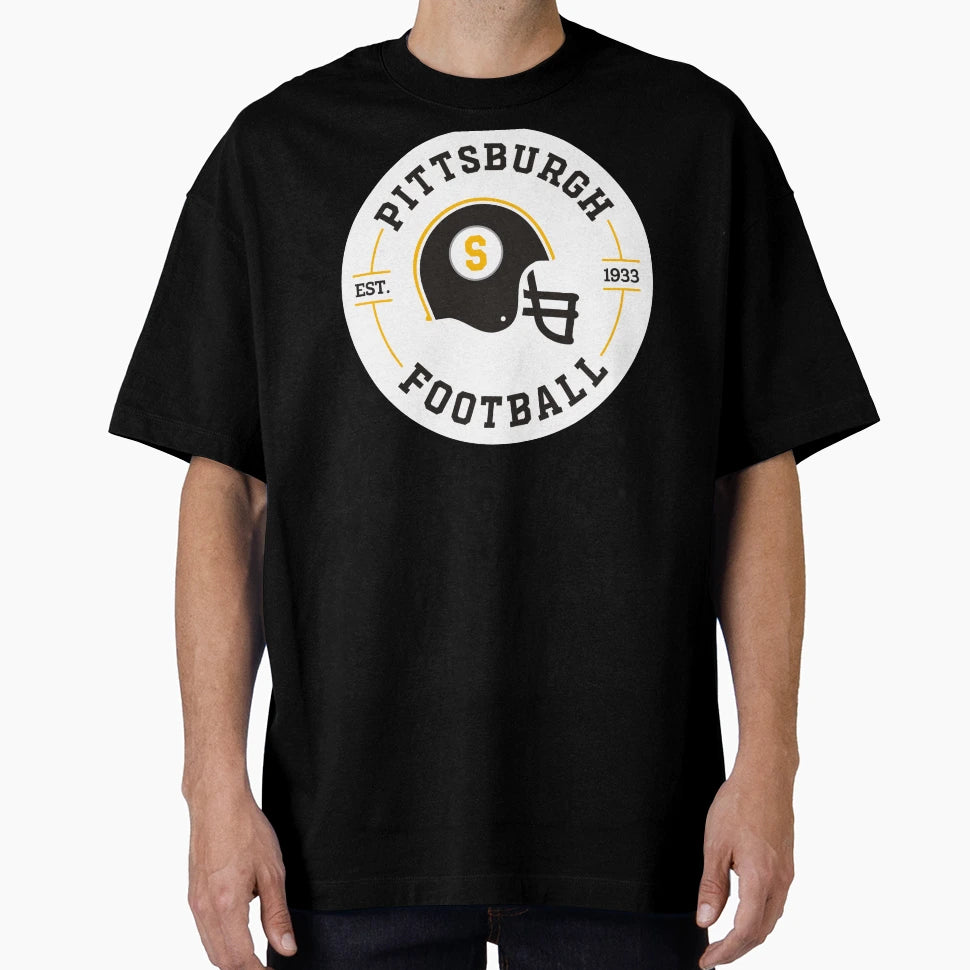 Pittsburgh Football Badge T-Shirt - Custom Art Print for Adults - T-Shirt, Sweatshirt, Hoodie