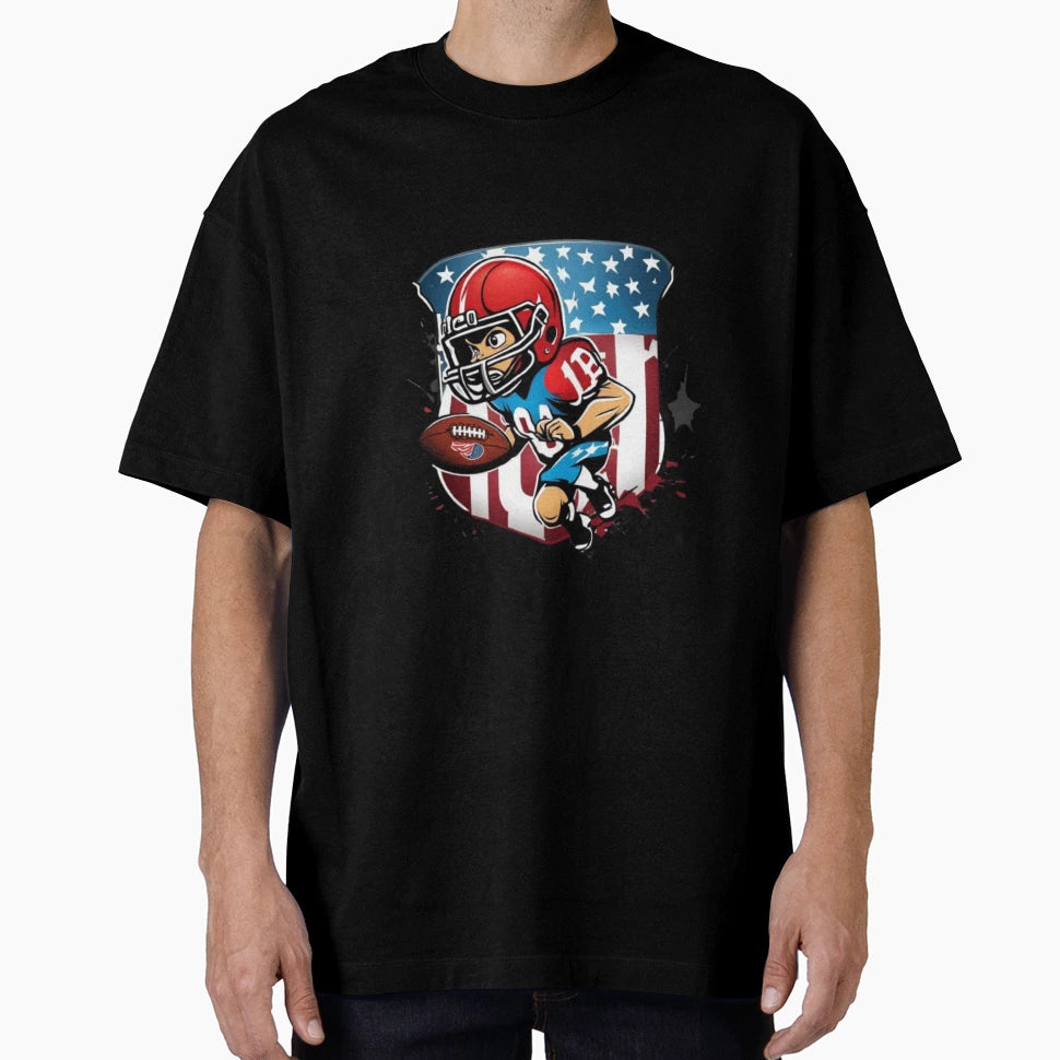Cartoon Charachter Playing Football T-Shirt - Trendy Graphic Unisex - T-Shirt, Sweatshirt, Hoodie