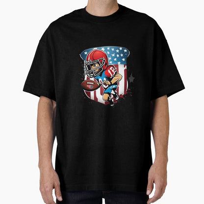 Cartoon Charachter Playing Football T-Shirt - Trendy Graphic Unisex - T-Shirt, Sweatshirt, Hoodie