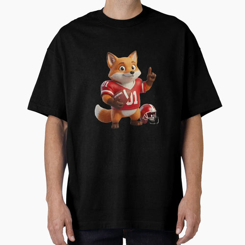 Foxy Football Champ 3D American Football T-Shirt - Minimalist Print Unisex - T-Shirt, Sweatshirt, Hoodie