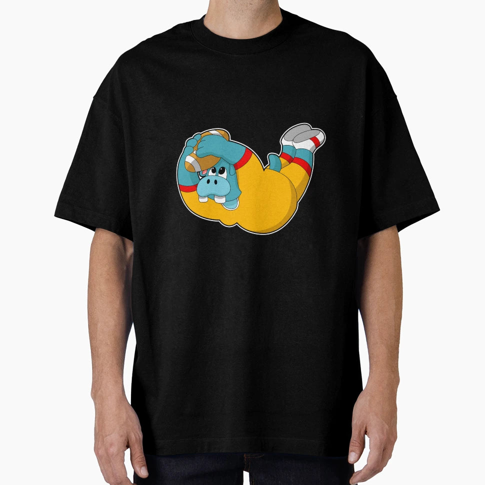 Hippo Football Sports T-Shirt - Novelty Apparel Men Women - T-Shirt, Sweatshirt, Hoodie