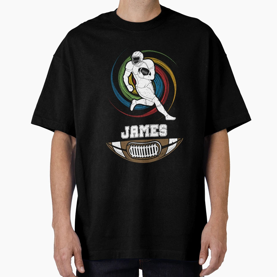 James Birthday Football Ball T-Shirt - Custom Art Print Unisex - T-Shirt, Sweatshirt, Hoodie