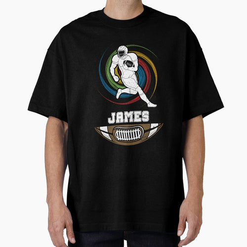 James Birthday Football Ball T-Shirt - Custom Art Print Unisex - T-Shirt, Sweatshirt, Hoodie