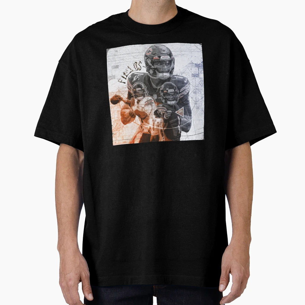 Justin Fields T-Shirt - Graphic Print Unisex - T-Shirt, Sweatshirt, Hoodie
