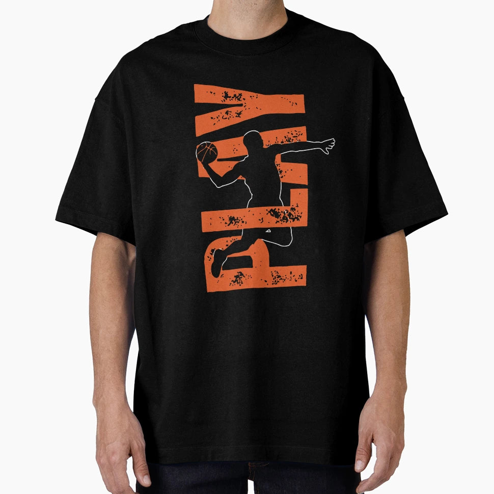 Dunk Basketball Player Silhouette Art T-Shirt - Streetwear Style for Adults - T-Shirt, Sweatshirt, Hoodie