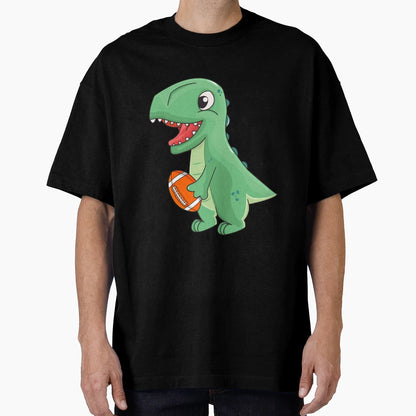 Dinosaur Playing American Football T-Shirt - Unique Graphic Unisex - T-Shirt, Sweatshirt, Hoodie