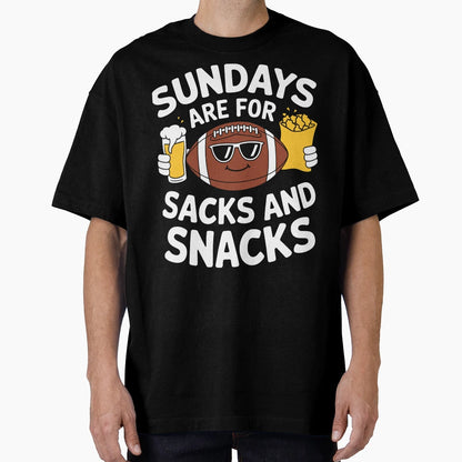 Sundays Are Sacks And Snacks T-Shirt - Minimalist Print for Adults - T-Shirt, Sweatshirt, Hoodie