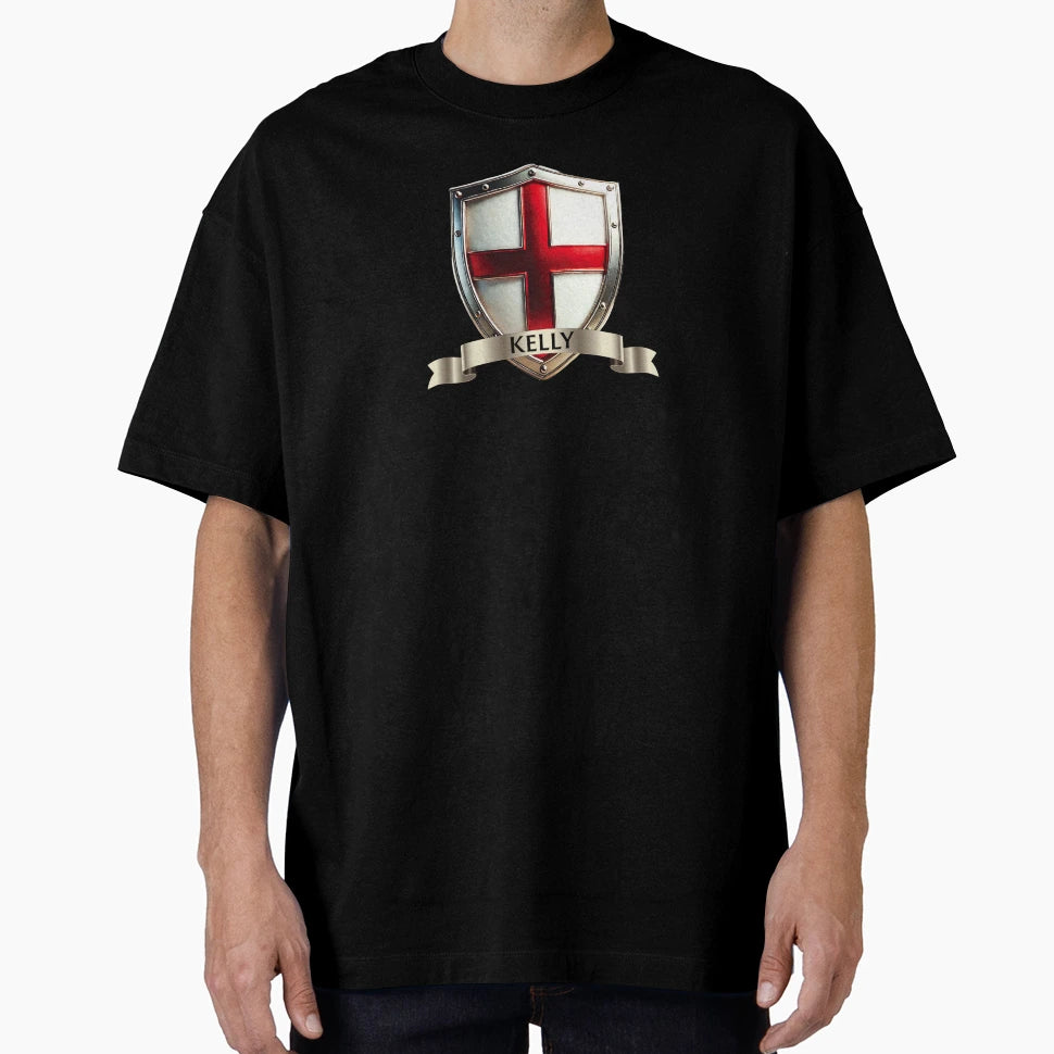 Kelly English Shield Twin Lions Tower T-Shirt - Streetwear Style Unisex - T-Shirt, Sweatshirt, Hoodie