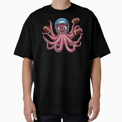 Funny Octopus Football Player Sports T-Shirt - Trendy Graphic for Adults - T-Shirt, Sweatshirt, Hoodie