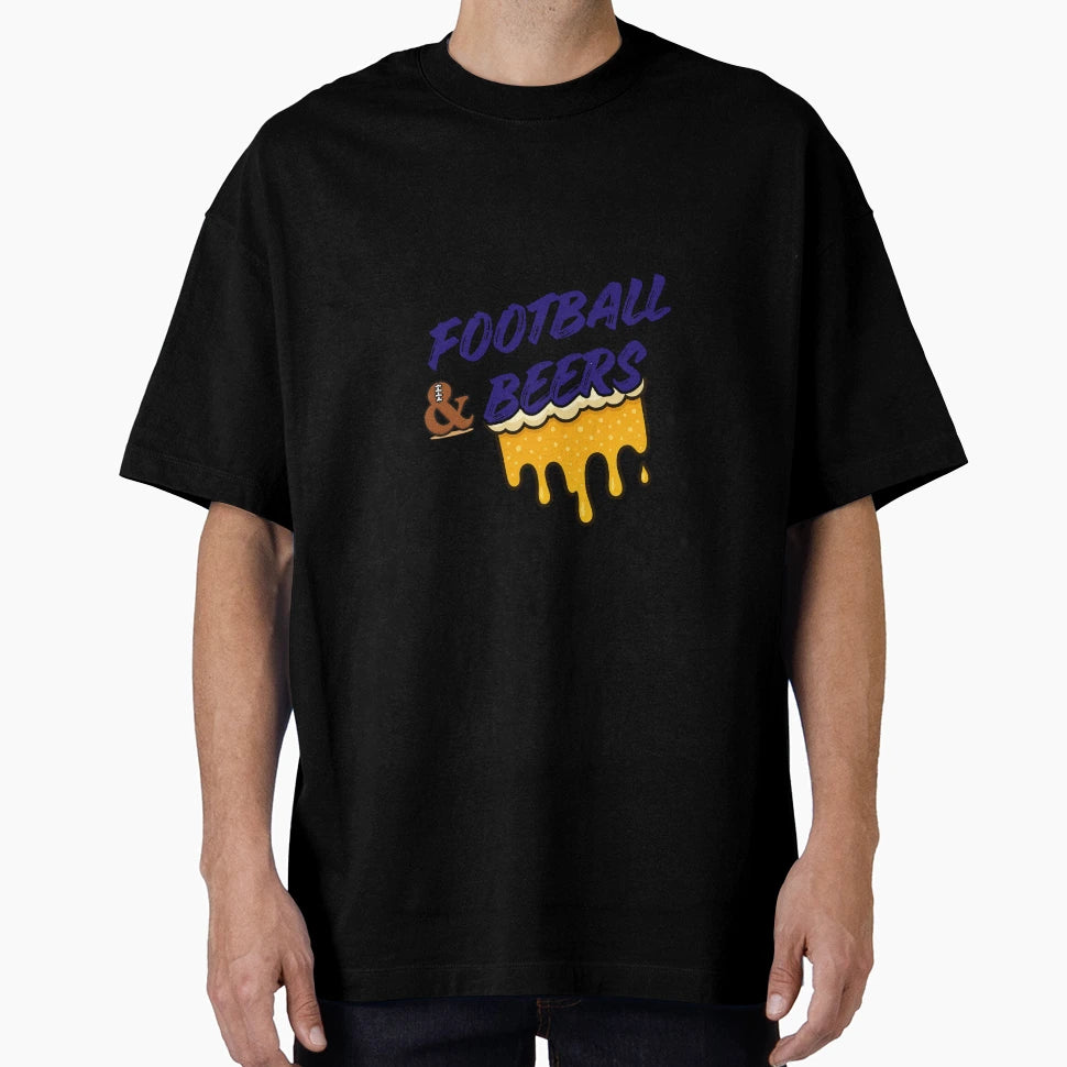 Baltimore Ravens Sunday Football Beers T-Shirt - Custom Art Print Men Women - T-Shirt, Sweatshirt, Hoodie