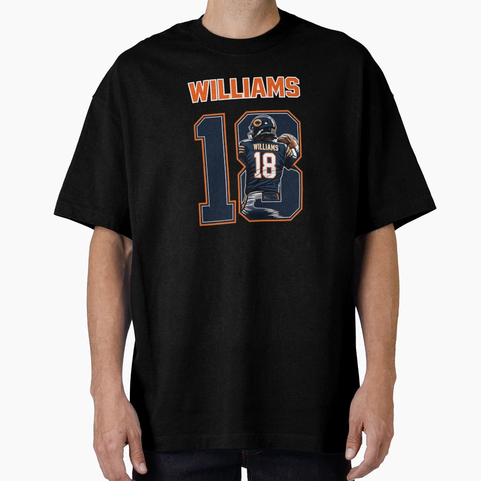 CW Bold Chicago Number 18 Football T-Shirt - Aesthetic Graphic for Adults - T-Shirt, Sweatshirt, Hoodie
