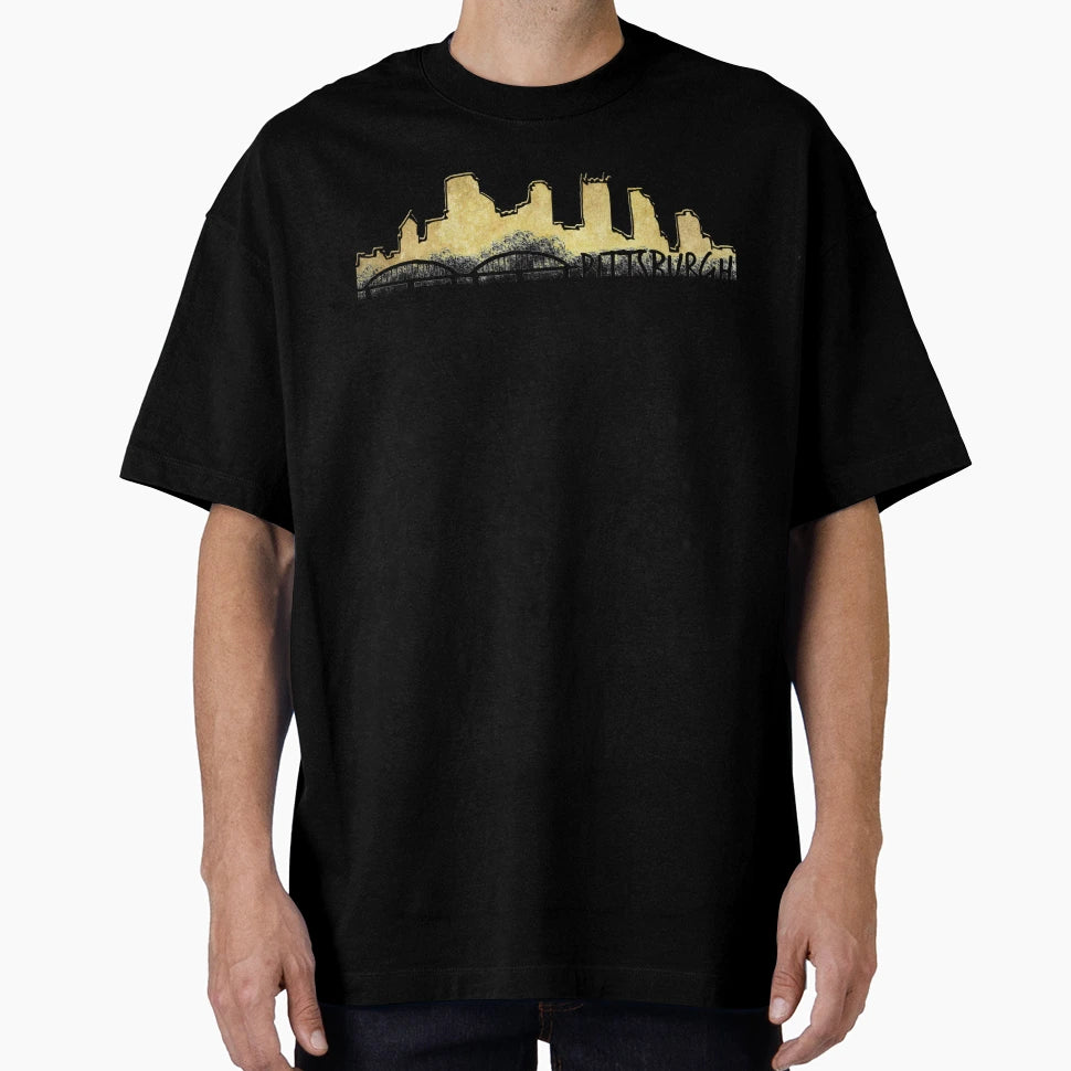 Pittsburgh Skyline T-Shirt - Custom Art Print Unisex - T-Shirt, Sweatshirt, Hoodie
