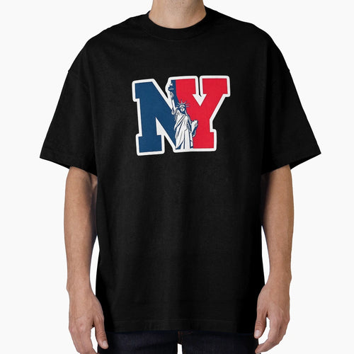 Ny Statue Liberty Red White Blue Patriotic T-Shirt - Graphic Print Unisex - T-Shirt, Sweatshirt, Hoodie