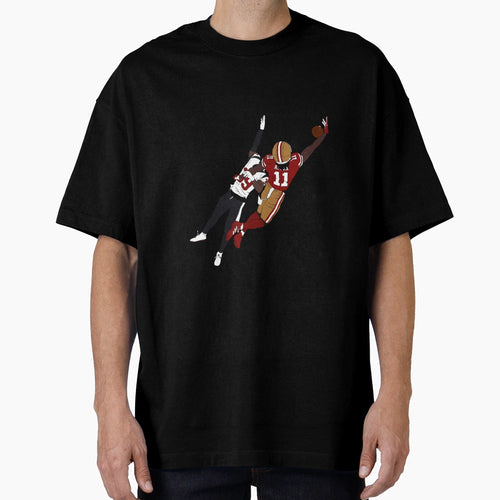 Brandon Aiyuks Catch Over Henry Tootoo T-Shirt - Trendy Graphic for Adults - T-Shirt, Sweatshirt, Hoodie