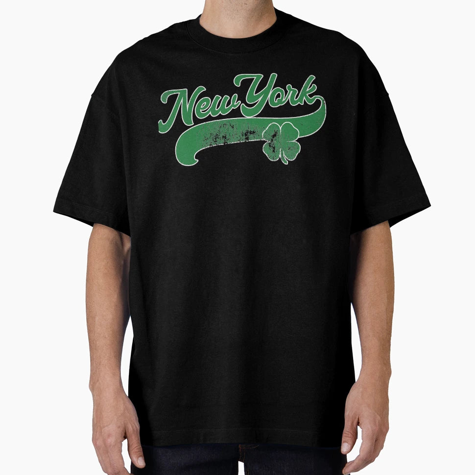 New York Shamrock St Patricks Day T-Shirt - Custom Art Print for Adults - T-Shirt, Sweatshirt, Hoodie