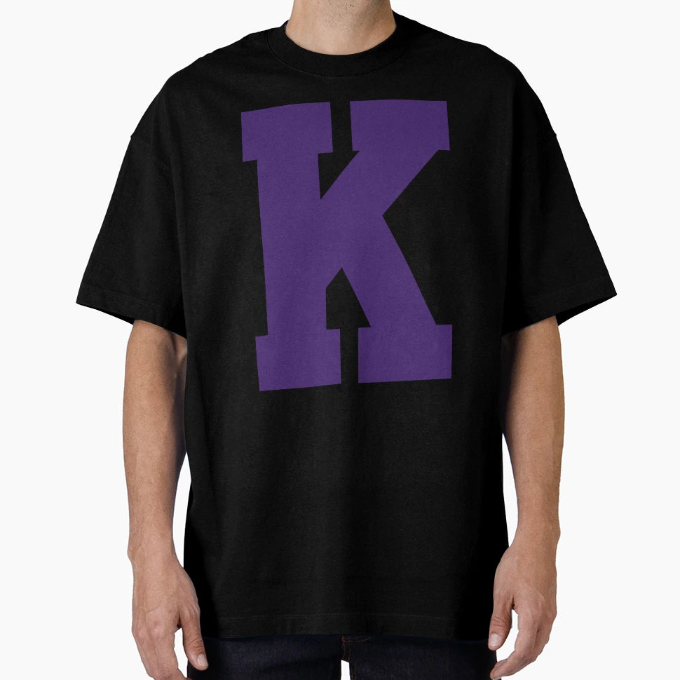 Alphabet Purple K Sports Letter K T-Shirt - Graphic Print Men Women - T-Shirt, Sweatshirt, Hoodie
