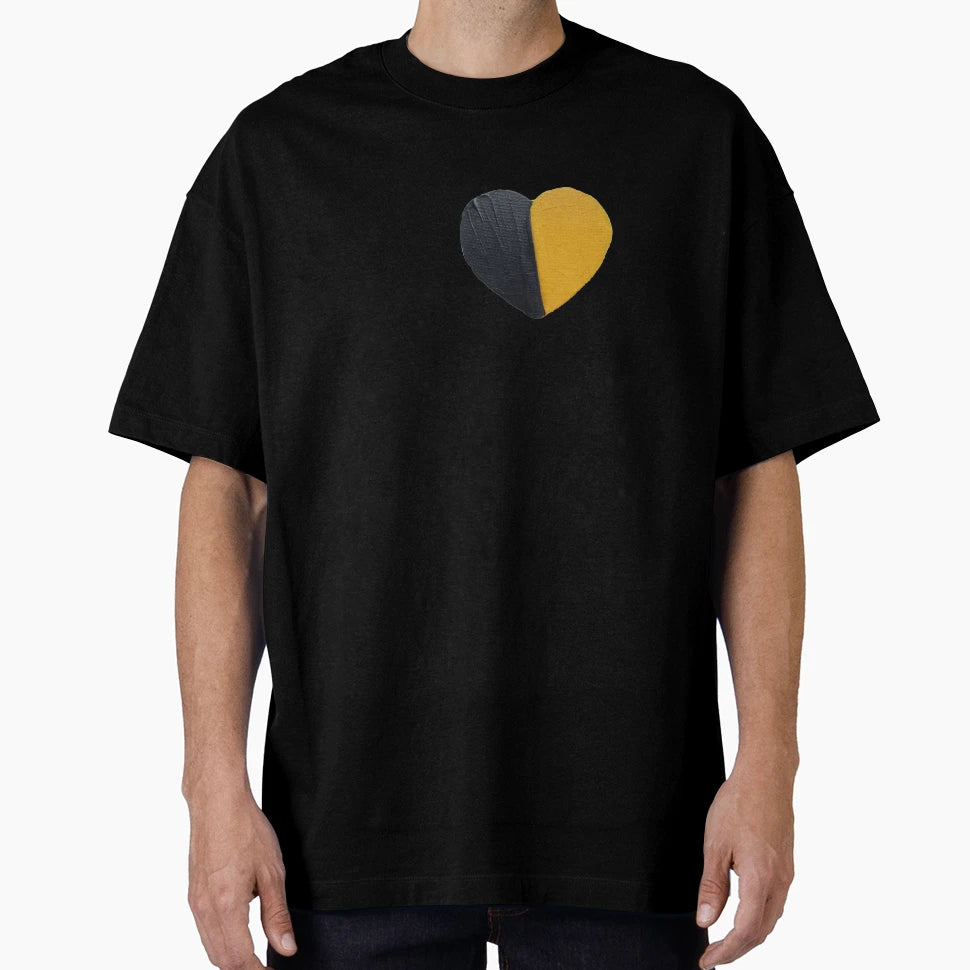 I Heart Pittsburgh Black Gold Painted T-Shirt - Custom Art Print Men Women - T-Shirt, Sweatshirt, Hoodie
