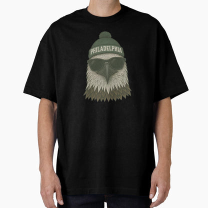 Philadelphia Eagle Beanie Sunglasses T-Shirt - Custom Art Print Unisex - T-Shirt, Sweatshirt, Hoodie
