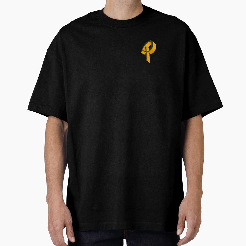 Yellow Letter P Initial T-Shirt - Minimalist Print Men Women - T-Shirt, Sweatshirt, Hoodie