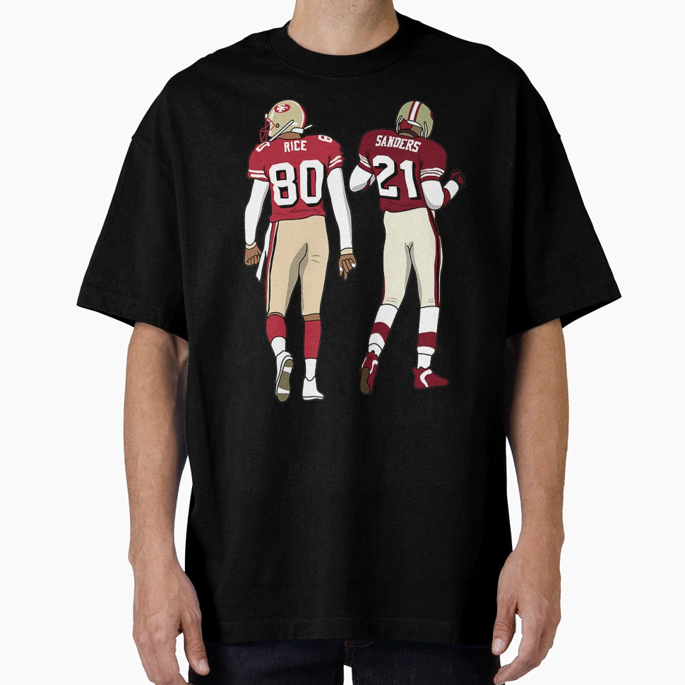 Deion Sanders Jerry Rice T-Shirt - Novelty Apparel for Adults - T-Shirt, Sweatshirt, Hoodie