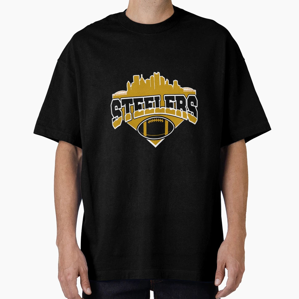 Steelers Football Skyline Football Team T-Shirt - Unique Graphic Men Women - T-Shirt, Sweatshirt, Hoodie