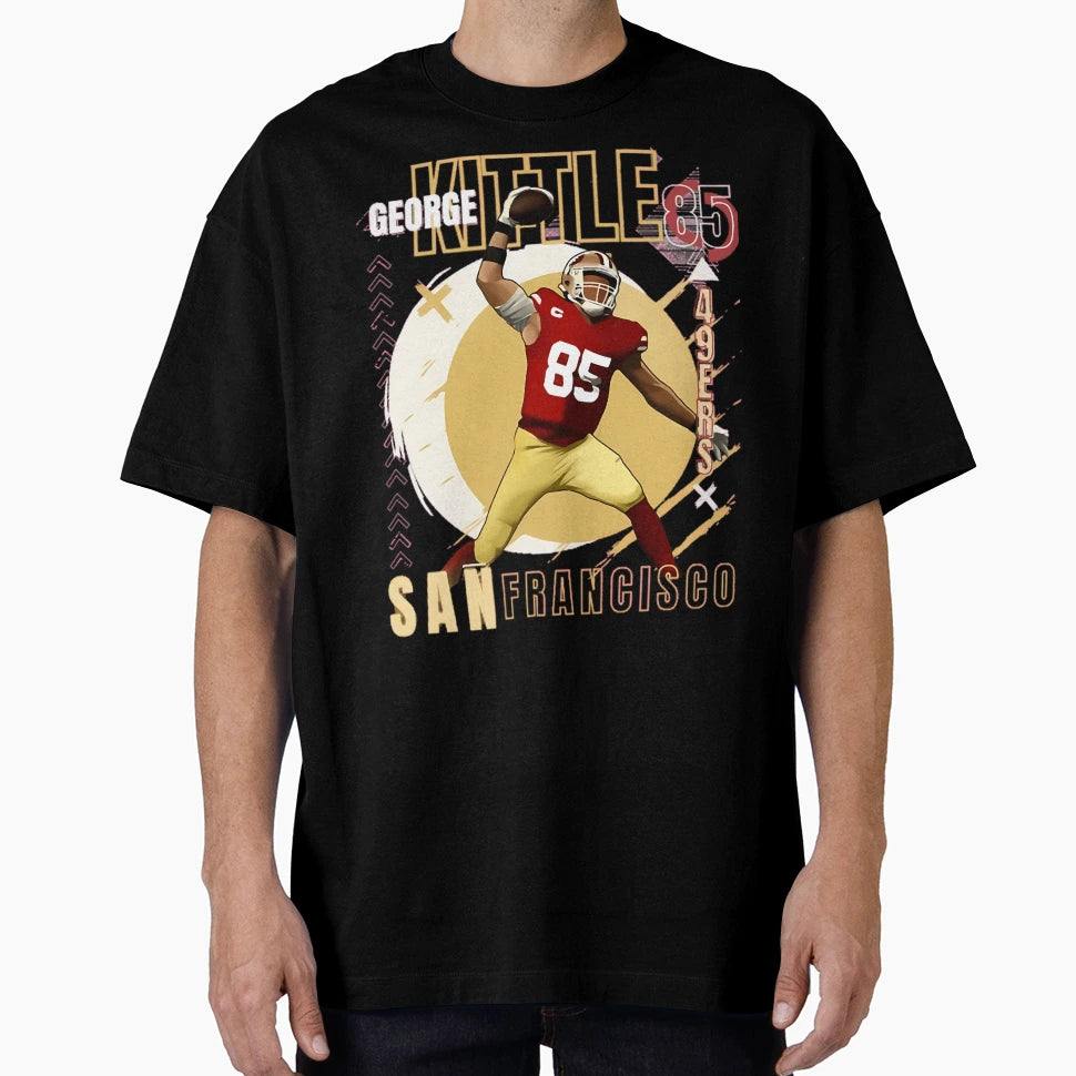 George Krieger Sport Kittle Heart 49Ers T-Shirt - Unique Graphic for Adults - T-Shirt, Sweatshirt, Hoodie