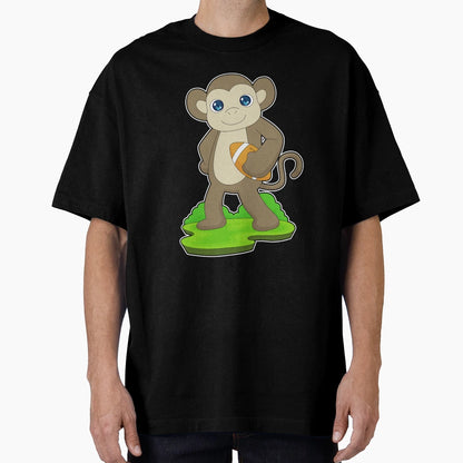 Monkey American Football T-Shirt - Fun Novelty Design Unisex - T-Shirt, Sweatshirt, Hoodie