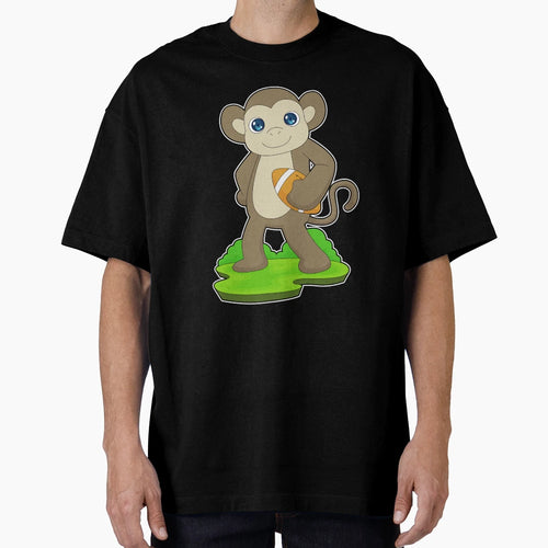 Monkey American Football T-Shirt - Fun Novelty Design Unisex - T-Shirt, Sweatshirt, Hoodie